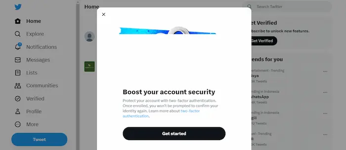 cara login twitter
