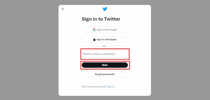 website twitter